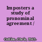 Imposters a study of pronominal agreement /