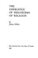 The emergence of philosophy of religion /