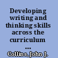 Developing writing and thinking skills across the curriculum : a practical program for schools /