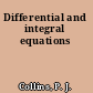 Differential and integral equations