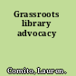 Grassroots library advocacy