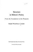 Structure in Milton's poetry: from the foundation to the pinnacles.