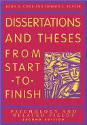 Dissertations and theses from start to finish : psychology and related fields /