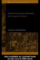 States of political discourse words, regimes, seditions /