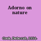 Adorno on nature