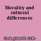Morality and cultural differences