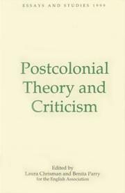 Essays and studies, 1999 : Postcolonial theory and criticism /