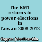 The KMT returns to power elections in Taiwan-2008-2012 /