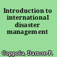 Introduction to international disaster management