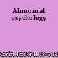 Abnormal psychology