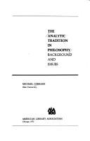 The analytic tradition in philosophy : background and issues /