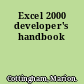 Excel 2000 developer's handbook