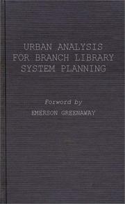 Urban analysis for branch library system planning /