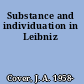 Substance and individuation in Leibniz