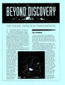 Beyond discovery the ozone depletion phenomenon.