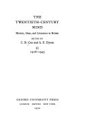 The twentieth-century mind: history, ideas and literature in Britain;