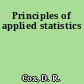 Principles of applied statistics