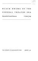 Black drama of the Federal theatre era : beyond the formal horizons /