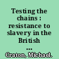 Testing the chains : resistance to slavery in the British West Indies /