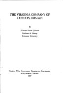 The Virginia Company of London, 1606-1624 /