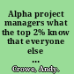 Alpha project managers what the top 2% know that everyone else does not /