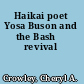 Haikai poet Yosa Buson and the Bashō revival