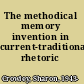 The methodical memory invention in current-traditional rhetoric /