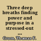 Three deep breaths finding power and purpose in a stressed-out world /