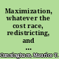 Maximization, whatever the cost race, redistricting, and the Department of Justice /