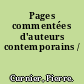 Pages commentées d'auteurs contemporains /