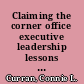 Claiming the corner office executive leadership lessons for nurses /