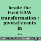 Inside the Ford-UAW transformation : pivotal events in valuing work and delivering results /