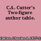 C.A. Cutter's Two-figure author table.