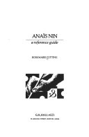 Anaïs Nin : a reference guide /