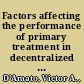 Factors affecting the performance of primary treatment in decentralized wastewater systems : research digest /