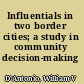 Influentials in two border cities; a study in community decision-making