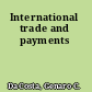 International trade and payments