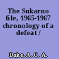 The Sukarno file, 1965-1967 chronology of a defeat /