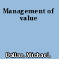 Management of value