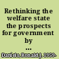 Rethinking the welfare state the prospects for government by voucher /