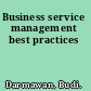 Business service management best practices