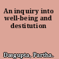 An inquiry into well-being and destitution