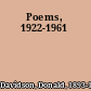 Poems, 1922-1961