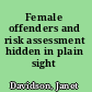 Female offenders and risk assessment hidden in plain sight /