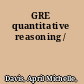 GRE quantitative reasoning /