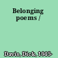 Belonging poems /