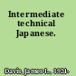 Intermediate technical Japanese.