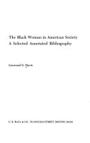 The Black woman in American society : a selected annotated bibliography /