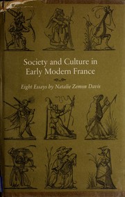 Society and culture in early modern France : eight essays /