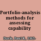 Portfolio-analysis methods for assessing capability options